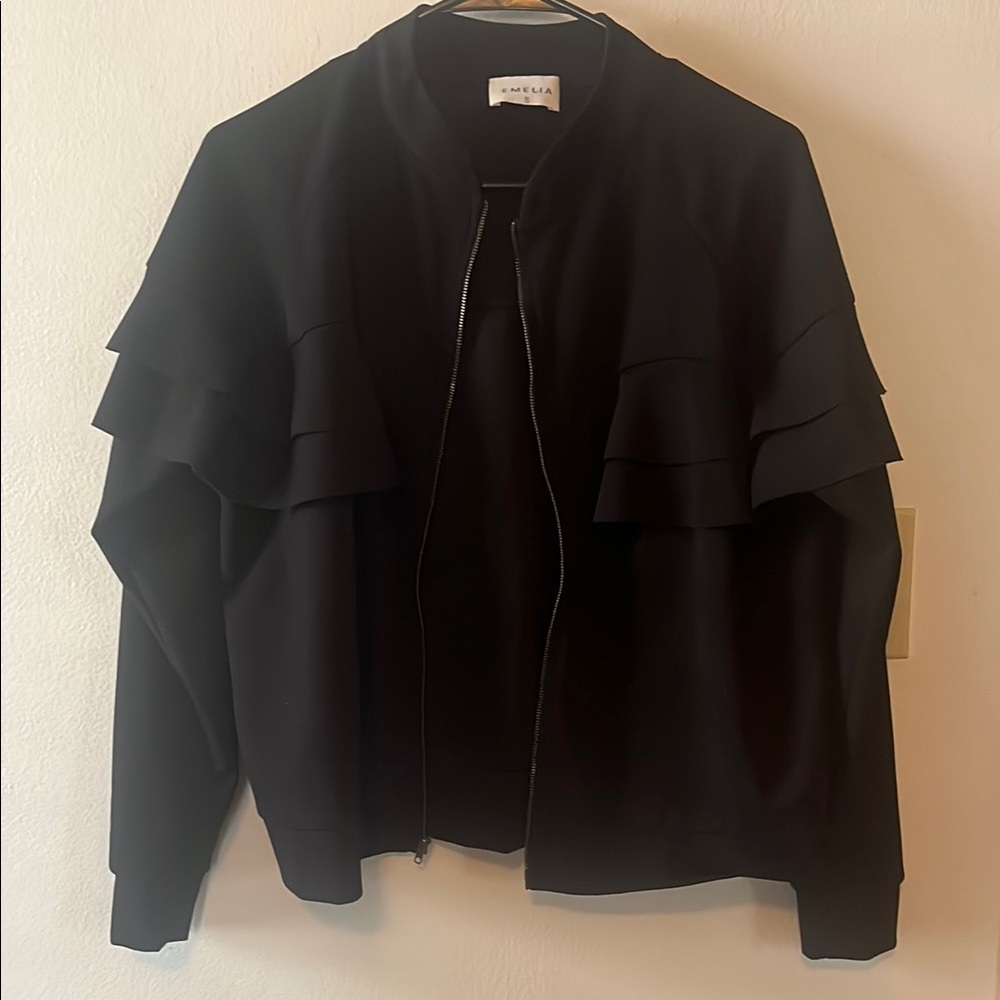Black Ruffled Jacket